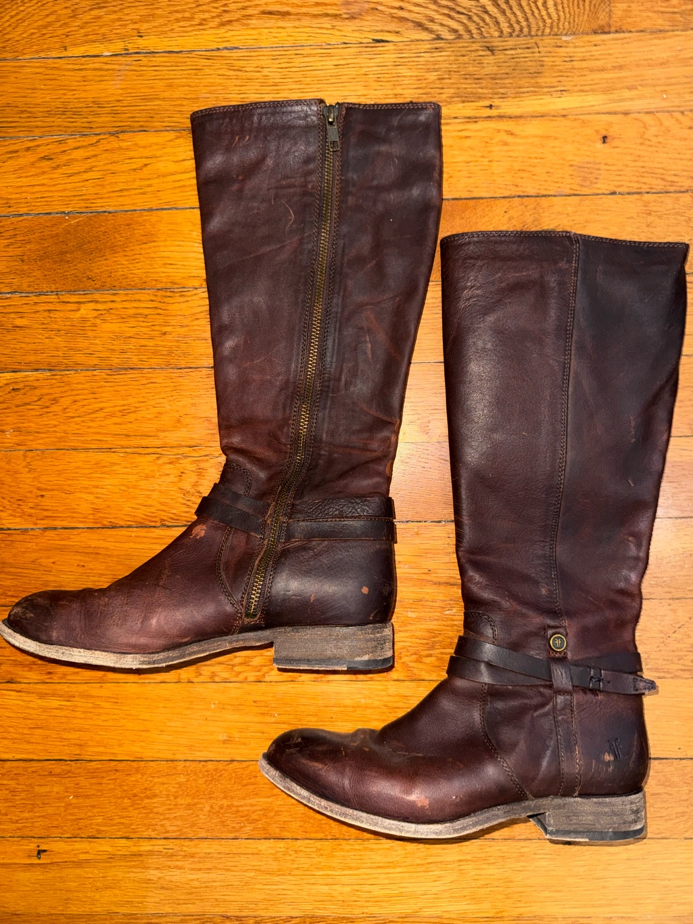 Frye Melissa Belted Tall Leather Boots